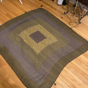 Stylish Olive and Gray Quilt